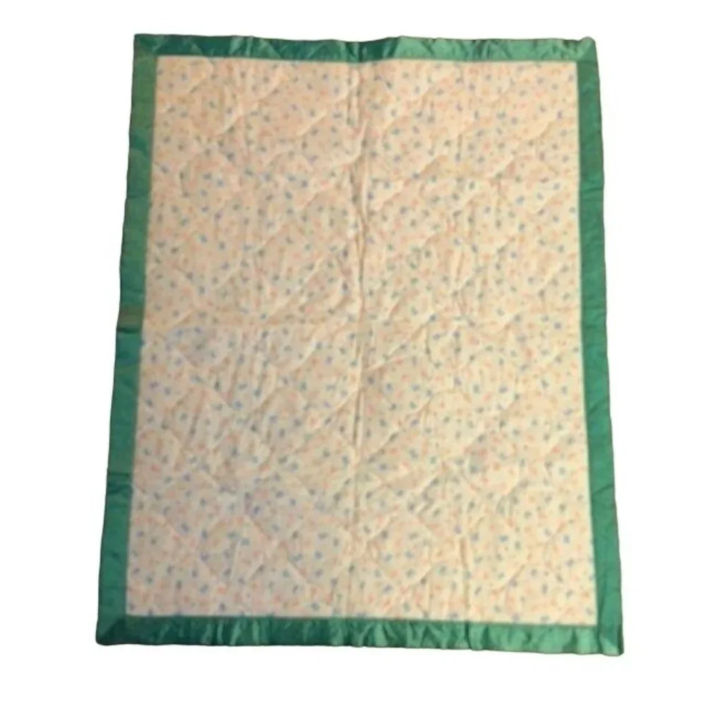 Handmade Baby Blanket Quilt Crib Throw Used